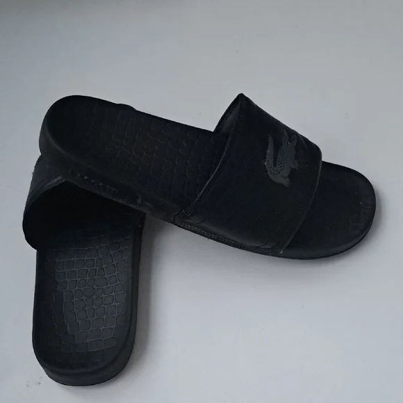 Lacoste Black Crocodile Slide Sandals - Picture 5 of 8